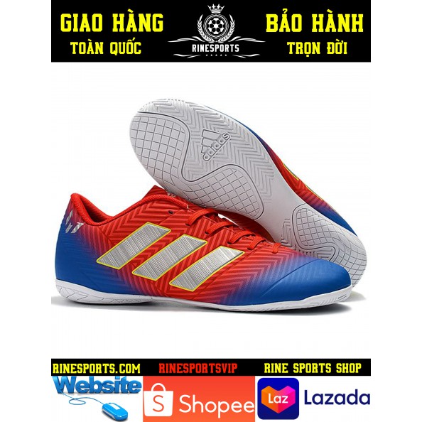 (HÀNG THAILAND) GIÀY BÓNG ĐÁ SÂN TRONG NHÀ 𝗔𝗱𝗶𝗱𝗮𝘀 Nemeziz Messi 18.4 đỏ xanh IC.CAM KẾT Y HÌNH-CAM KẾT HÀNG TỐT NHẤT