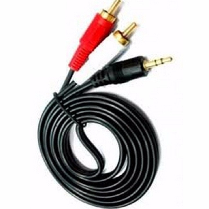 Dây Loa 1 Đầu 3.5 Ra 2 Đầu Hoa Sen, Một Đầu 3.5 Ra Hai Đầu AV Dài 1.8M Và 3M - Hàng Chất Lượng Cao