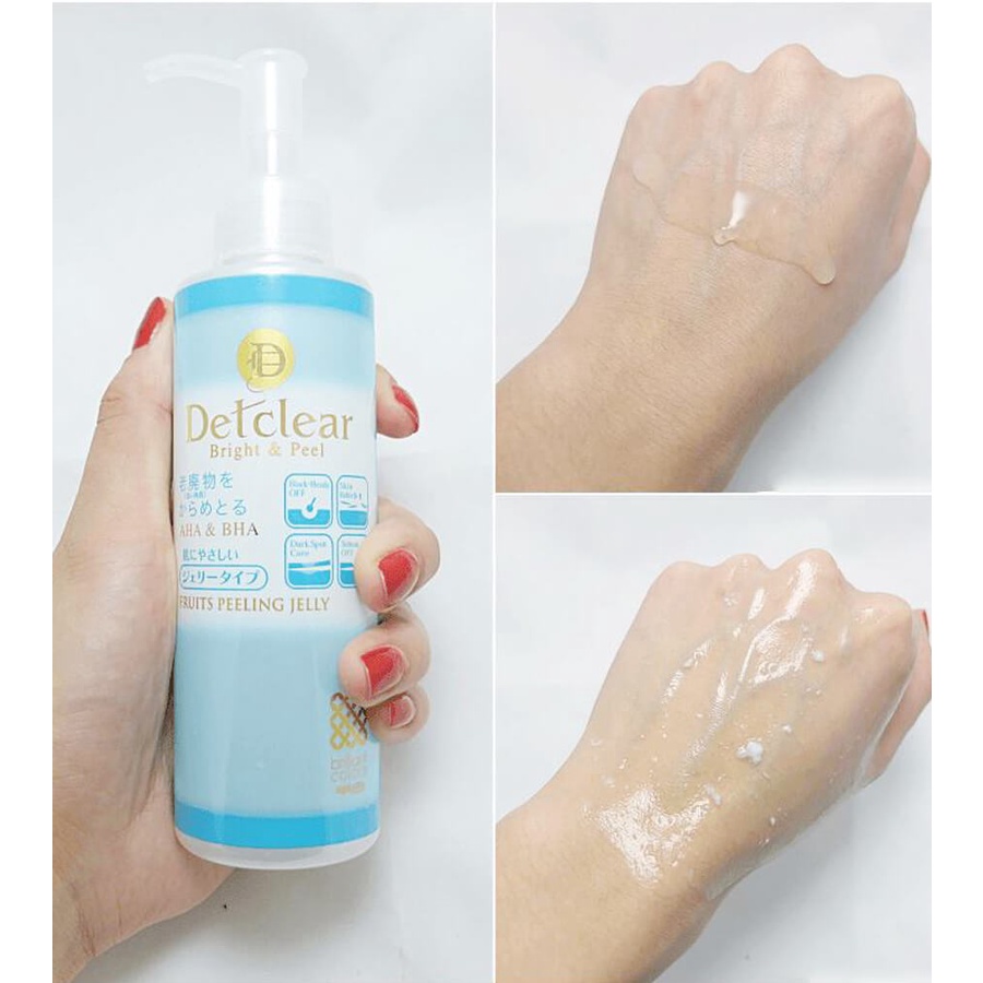 Gel Tẩy Da Chết Meishoku Detclear Bright &amp; Peel Facial Peel Peeling Jelly 180ml