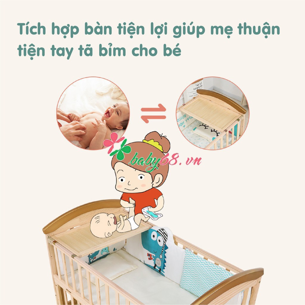 Nôi UMOO tích hợp 5 trong 1 cho bé