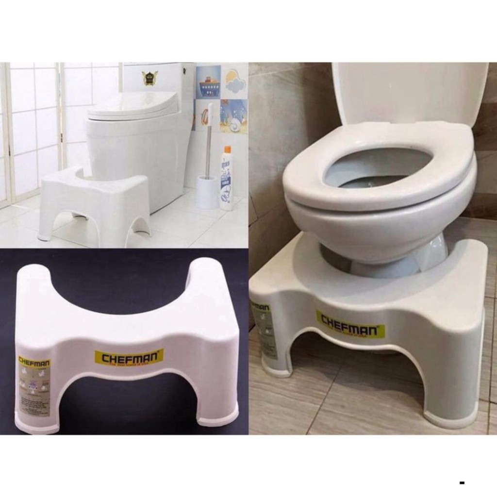 Combo ghế để chân đi toilet chống táo bón và bọ nhà tắm + tặng 1 spinner