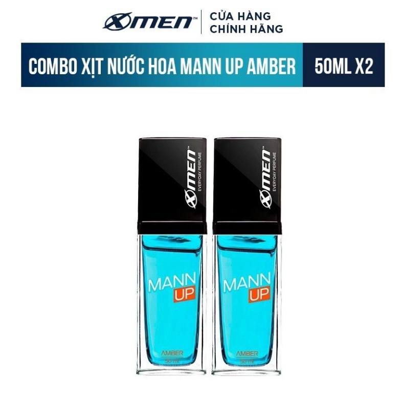 Combo 2 Xịt nước hoa hằng ngày X-Men Everyday Perfume Mann Up Amber 50ml/chai | BigBuy360 - bigbuy360.vn