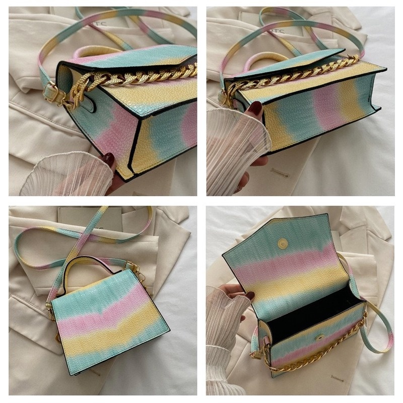 One Túi Đeo Chéo Hình Vuông Nhỏ Màu Gradient Phong Cách Hàn Quốc Đơn Giản NB00081