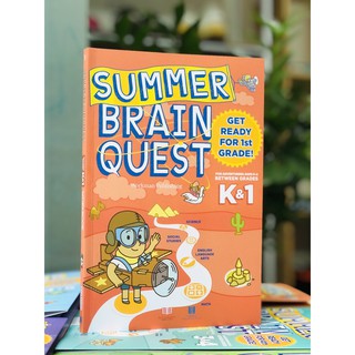 Sách Summer brain quest K1 Sách tiếng Anh rèn luyện tư duy cho bé 5 - 6 tuổi Bìa mềm Á Châu Books