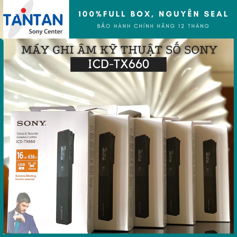 Máy Ghi Âm Kỹ Thuật Số Sony ICD-TX660 | 16GB - Trọng lượng 29 g - Type-C® - Màn hình OLED - Micro âm thanh nổi