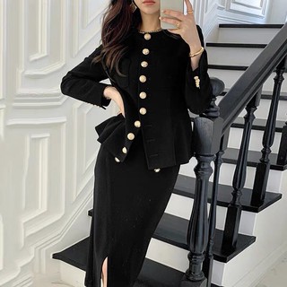 (order) SET ÁO PEPLUM CÚC CÁCH ĐIỆU + CHÂN VÁY BÚT CHÌ HÀN QUỐC 2021