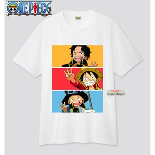 Áo Thun Luffy One Piece Siêu Cute | Áo One Piece Luffy | Zoro | Ace | Law Đảo Hải Tặc Siêu Đẹp Vải Thái S095