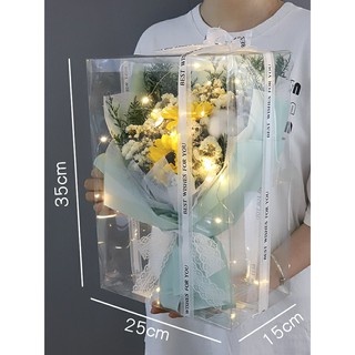 Quà tặng - Hộp hoa khô cao cấp có đèn LED