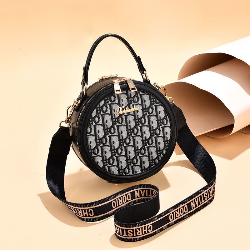 Túi Đeo Chéo Dáng Tròn Nhỏ Thời Trang 2022 Phong Cách Nước Ngoài Cho Nữ