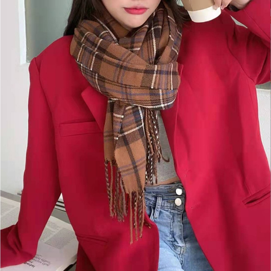 SELF Cashmere Khăn Quàng Cổ Nữ Khăn Len Quàng Cổ Dày Mịn Hàng Quảng Châu Siêu Đẹp