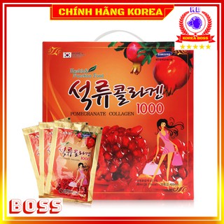 Nước Lựu Collagen Hàn Quốc, Nước Ép Lựu Hộp 30 gói, Korea Boss