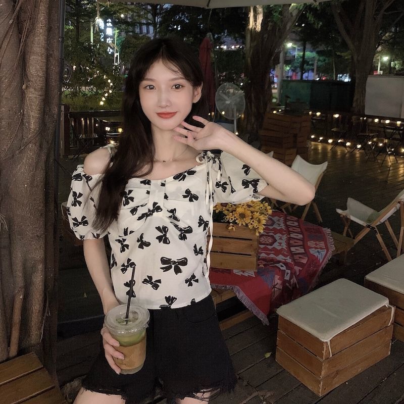 Áo VảI Chiffon Cổ Chữ V Phong CáCh Retro Cho Nữ