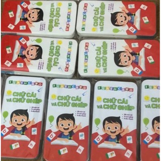bộ 42 thẻ - Thẻ bé học chữ cái và chữ ghép