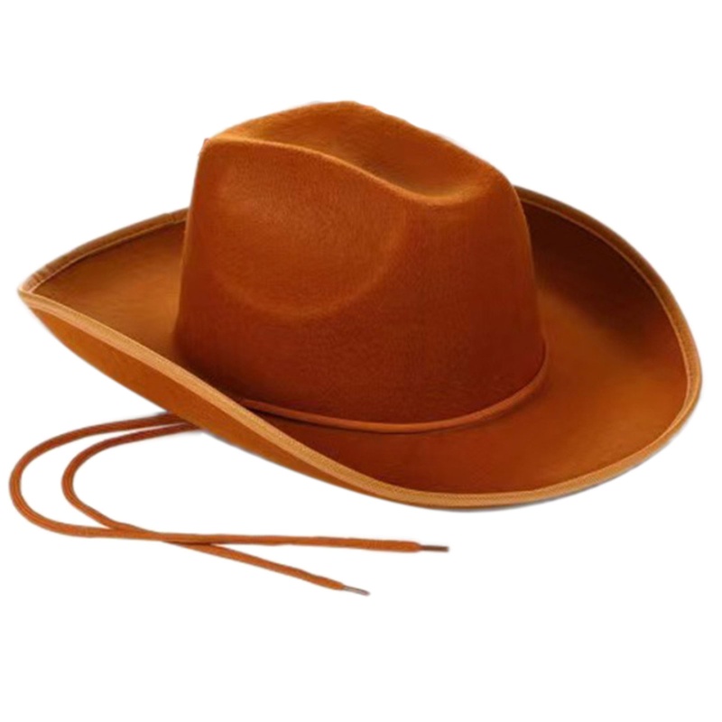 Mũ Fedora Vải Nỉ Màu Sắc Trơn Phong Cách Cao Bồi Vintage