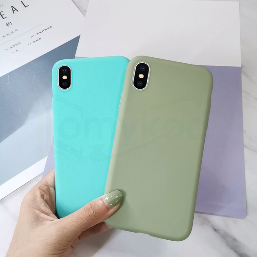 Ốp điện thoại màu trơn siêu mỏng dành cho iPhone SE 2020 7 8 XR Xs Max | BigBuy360 - bigbuy360.vn