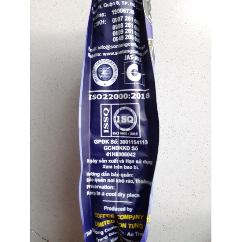 Cà phê Sơn Tùng số 2 xanh dương gói 500g