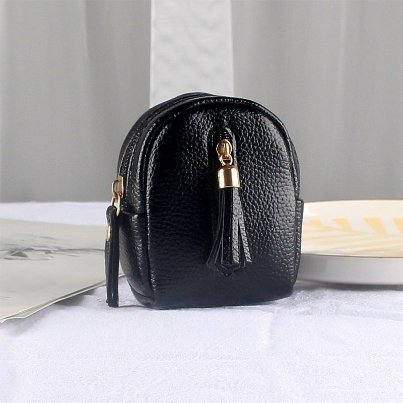 Ví Đựng Tiền Xu mini Đa Năng Có Khóa Kéo Đôi Giá Đỡ