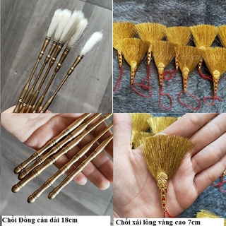 Chổi quét tượng MINI cán Đồng(chổi xái,chổi cán đồng)