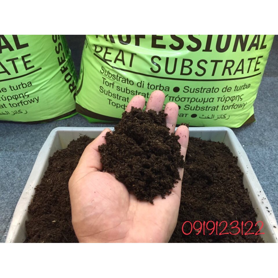 Đất hữu cơ Peat moss 1kg - size 0-7mm - gieo hạt hoặc trộn giá thể trồng sen đá cao cấp