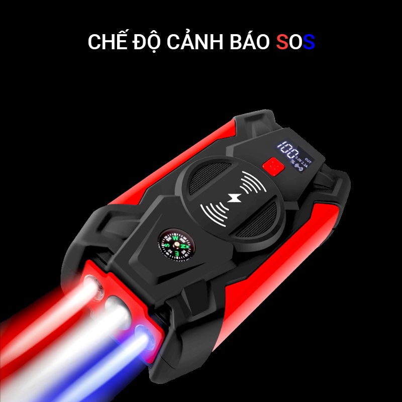 Bộ kích bình ô tô, kích nổ bình ắc quy 12v kiêm sạc không dây cao cấp, Super Energy Pro Car Jump Starter