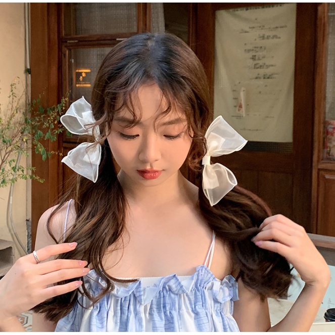 Kẹp Tóc Nơ Lolita sợi lưới Tiệm Thêu Việt  Phong Cách Cổ Tích