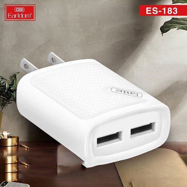 Củ Sạc ES - 183, [ Bảo hành 06 tháng, Giá rẻ ], 2 cổng USB có công suất là 2.4A cho phép sạc nhanh thiết bị