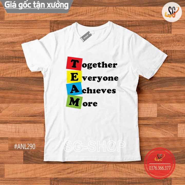 Áo Thun TEAM - Thun Cotton ANL290 Áo thun giá sỉ