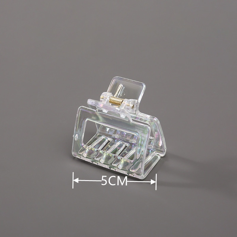 Kẹp tóc trong suốt dạ quang ánh kim màu xà cừ size bản lớn KT44