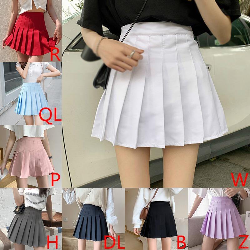 Chân váy xếp ly màu trơn thời trang Hàn Quốc trẻ trung cho nữ | BigBuy360 - bigbuy360.vn