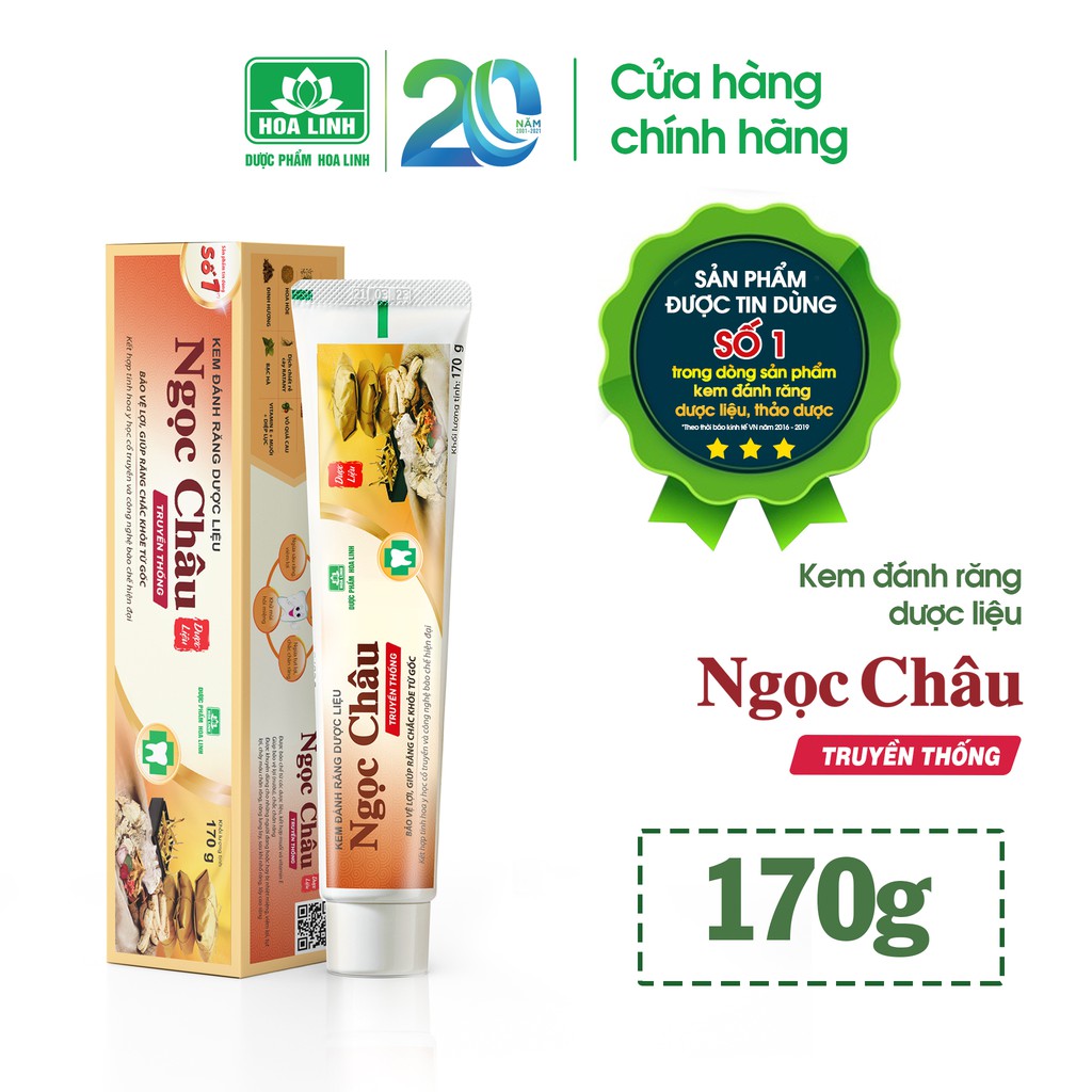 Kem đánh răng dược liệu Ngọc Châu 170g