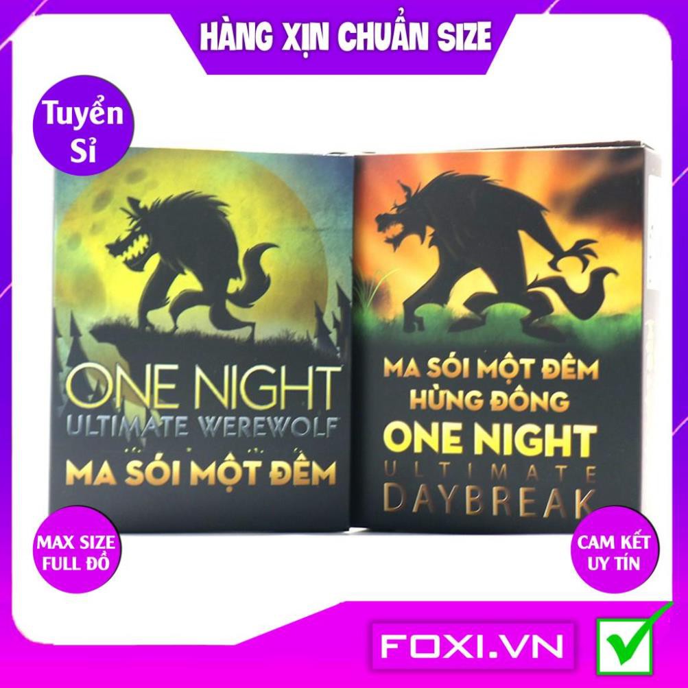 Combo Bài Ma Sói One Night+Day Break-Phiên bản Việt Hóa-Board Game Cao Cấp-Trò chơi trí tuệ-Game siêu kịịch tính-thú vị