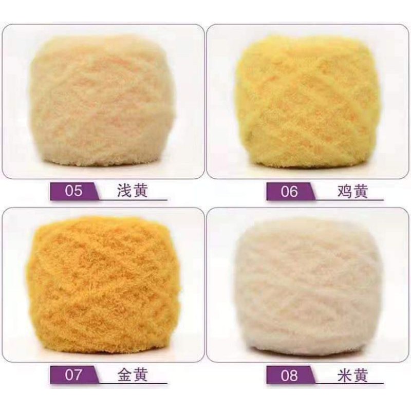 Len Bông Xù Cuộn 100g