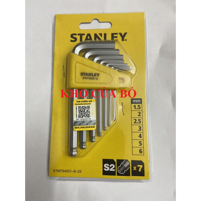 Lục Giác Hệ Met Bộ 7 Chi Tiết 1.5-6mm Stanley STMT94551-8