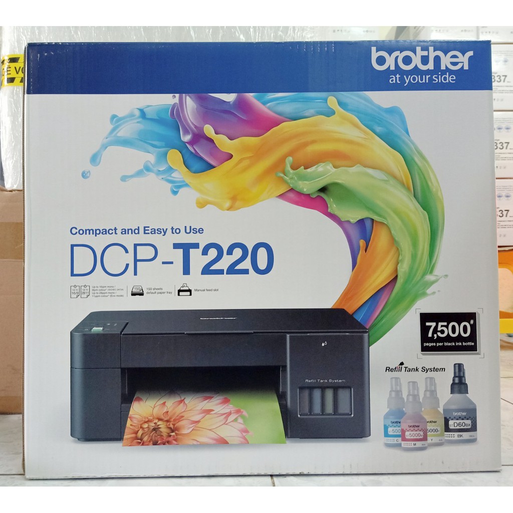 Máy in phun màu đa năng Brother DCP-T220 - Hàng Chính Hãng