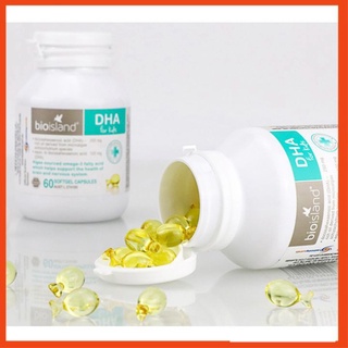 Dầu cá dha bio island 60v cho bé từ 7 tháng