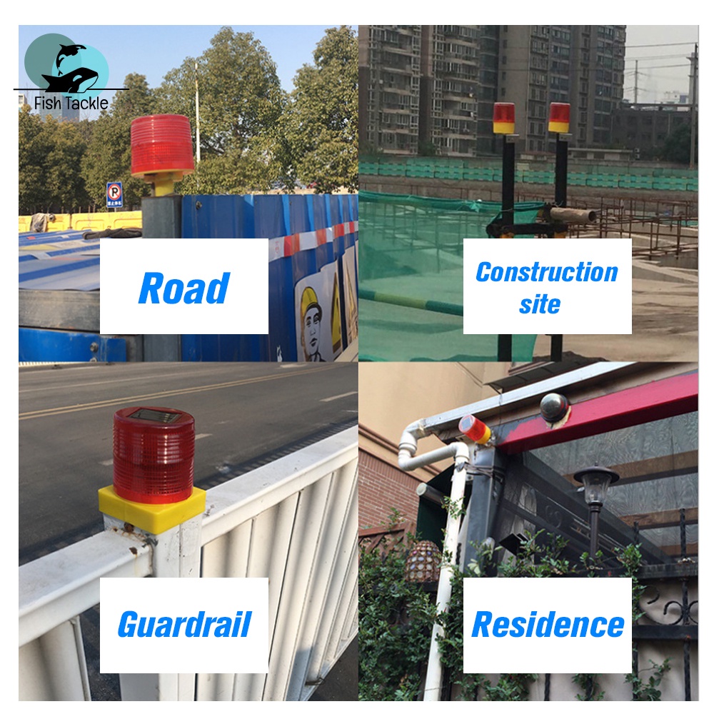 Đèn LED Tín Hiệu Nhấp Nháy Cảnh Báo Khẩn Cấp Chống Nước Sử Dụng Năng Lượng Mặt Trời