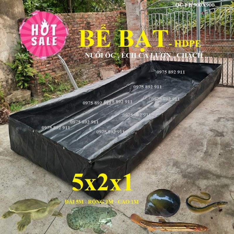 Bể bạt nuôi ốc , ếch cá - loại HDPE