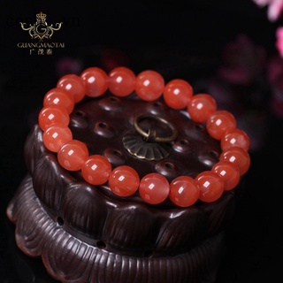 Agate bracelet Natural red male female Single circle Cherry red floating ribbon Male red Jewelry bracelet Crystal bracelet