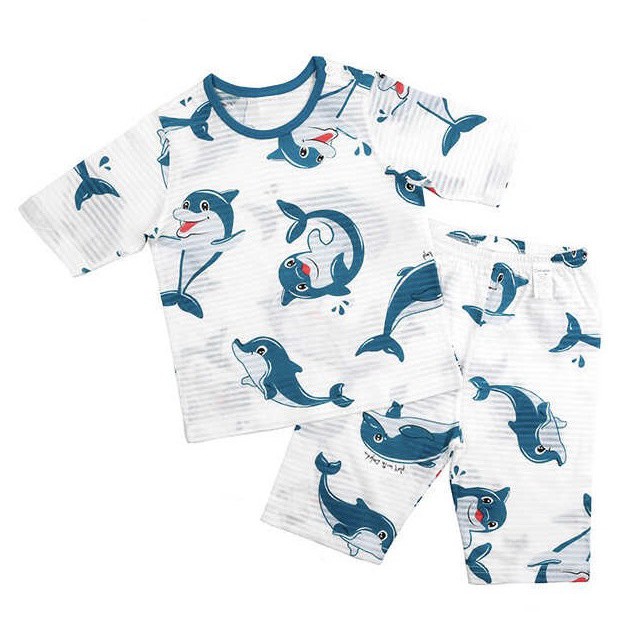 🐬[Chính Hãng] Bộ Quần Áo Lửng Blue Dolphin Cho Bé - Maykids 2021 - Nhập Khẩu Hàn Quốc🐬