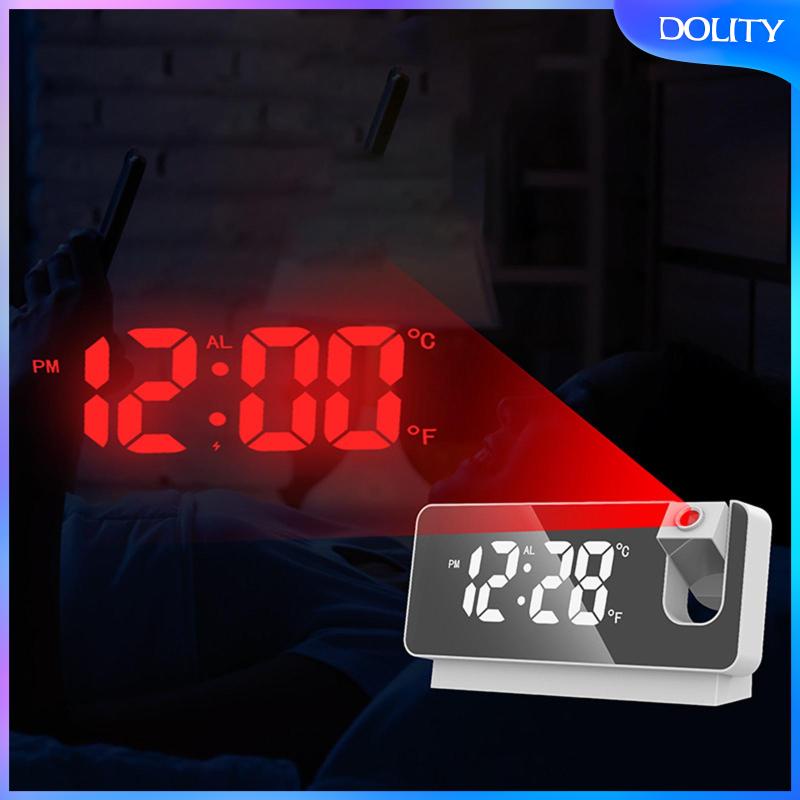 Đồng Hồ Báo Thức Điện Tử Có Đèn LED Chiếu Hiệu Ứng Gương Xoay 180 Độ° Thiếu Niên Có Thể Xoay Được Cho Trẻ Em