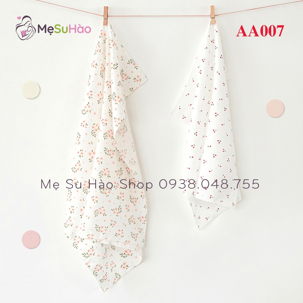 100% hàng nhập từ hàn về, hàng có sẵnset khăn sữa sợi tre 10c 2 size 35 35 - ảnh sản phẩm 5