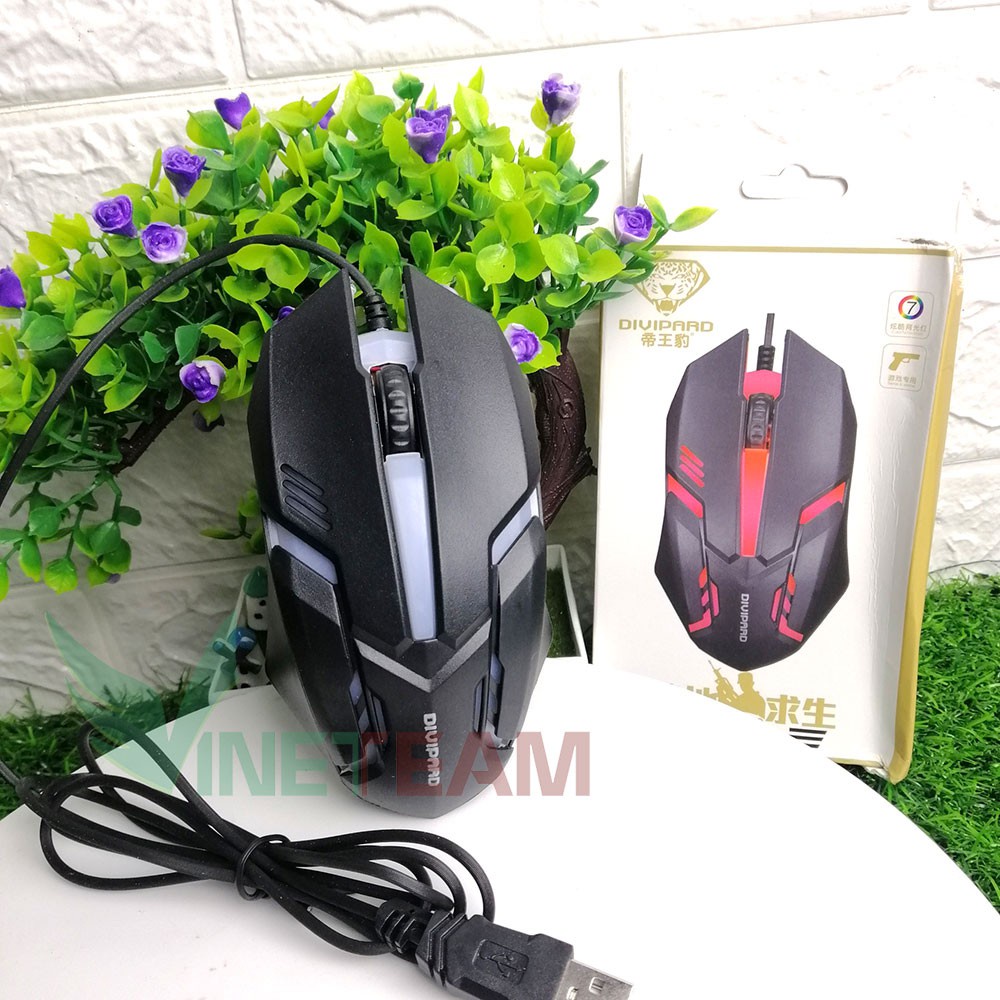 Chuột chơi game đèn led nhiều màu X326 - Chuột DIVIPARD