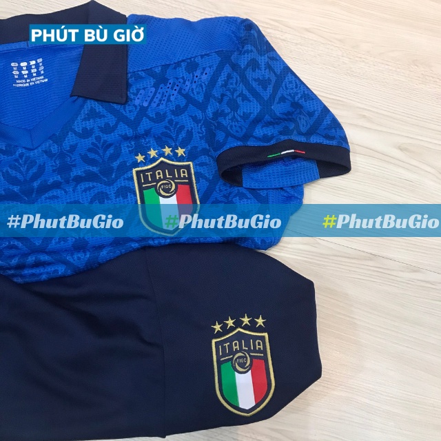 Áo Bóng Đá Thể Thao Đá Banh Đội Tuyển Ý ITALIA Sân Nhà Chất Polyester, Hàng Thailand Thi Đấu Phút Bù Giờ Sport