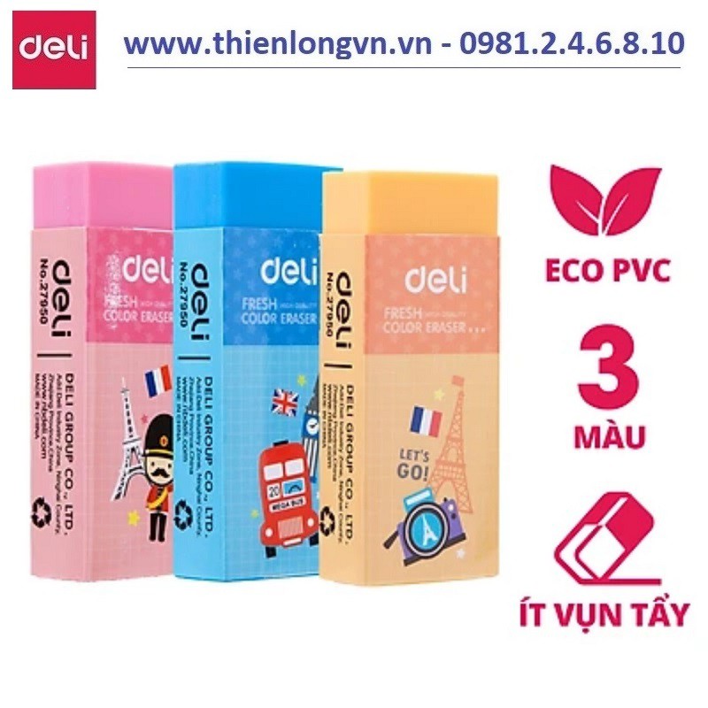 Gôm tẩy màu Deli 27950