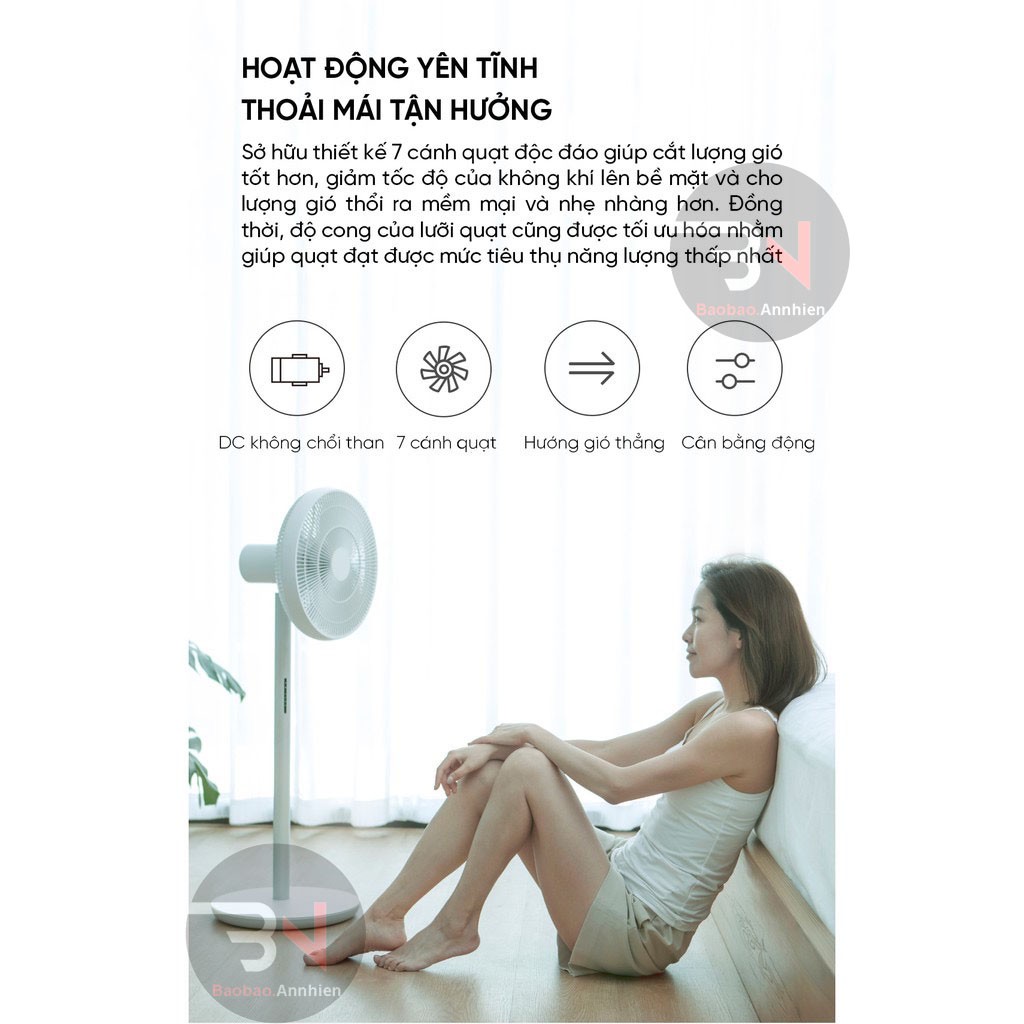 Quạt Đứng Tích Điện Xiaomi Smartmi Gen 3 Smartmi DC Standing Fan 3 ZLBPLDS05ZM