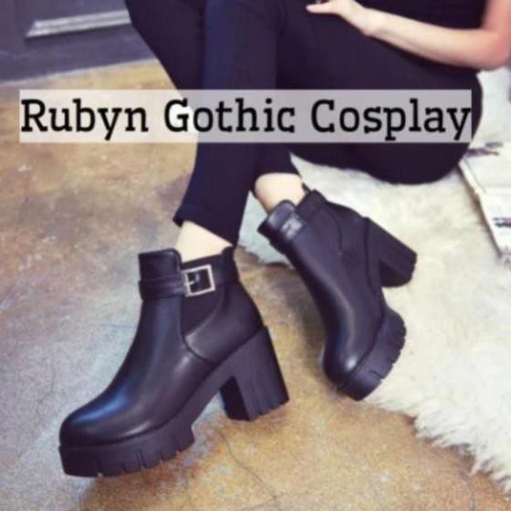[Có Sẵn] 🍁 Giày chelsea boot cổ đế cao 8,5cm cosplay (Tài khoản Shopee duy nhất: gothic.cosplay ) _h911
