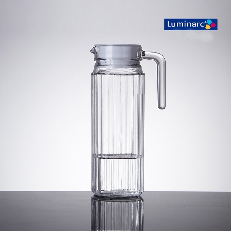 Bình nước thủy tinh Quadro cao cấp dung tích lớn vân sọc Luminarc