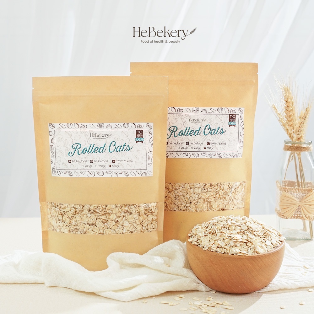 Combo 2 Túi 500gr Yến Mạch Tươi Nhập Khẩu HeBekery by HeBe