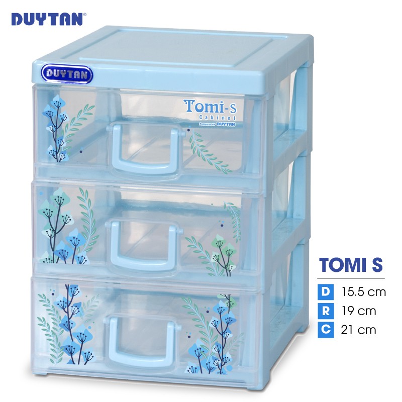 Tủ nhựa DUY TÂN Tomi S 3 ngăn (15.5 x 19 x 21 cm) - 08982 - Giao màu ngẫu nhiên