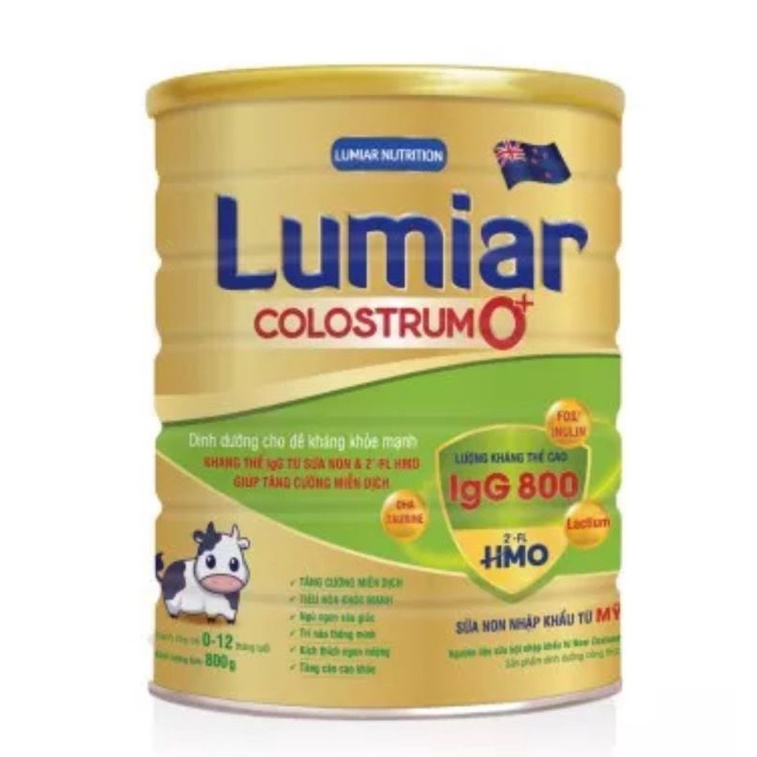 Sữa Lumiar Colostrum 0+800g (bé 0-12 tháng) .